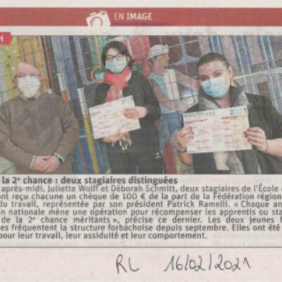 REMISE CHEQUES DECORES DU TRAVAIL16-02-2021